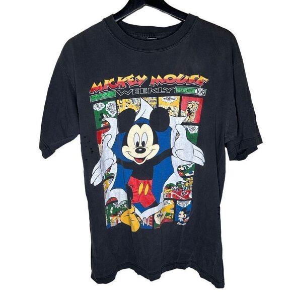 Vintage Mickey Mouse Shirt Men Size Large - Picture 1 of 5